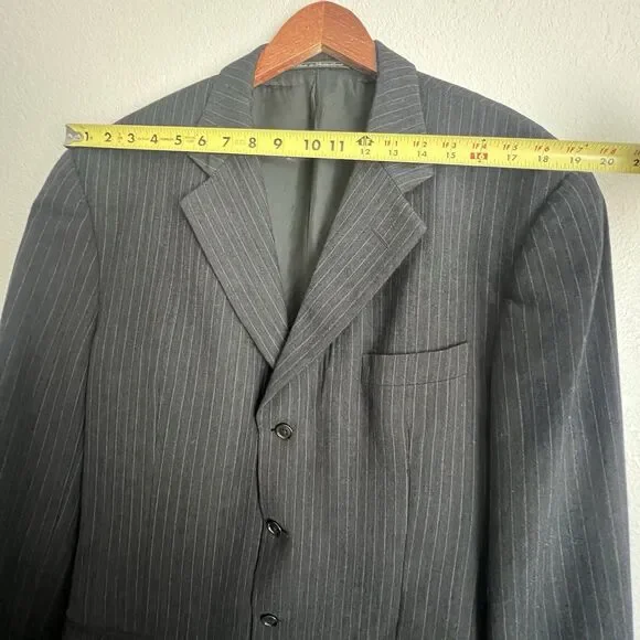 Romeo Gigli Mens Pinstripe Suit Jacket Size 42 R 52 IT - Picture 10 of 11